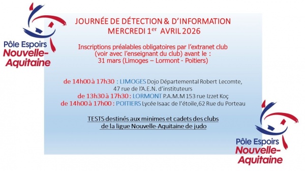 JOURNEE DETECTION PÔLE ESPOIRS NOUVELLE-AQUITAINE